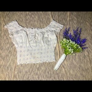 Honey & Spice White Crop Top